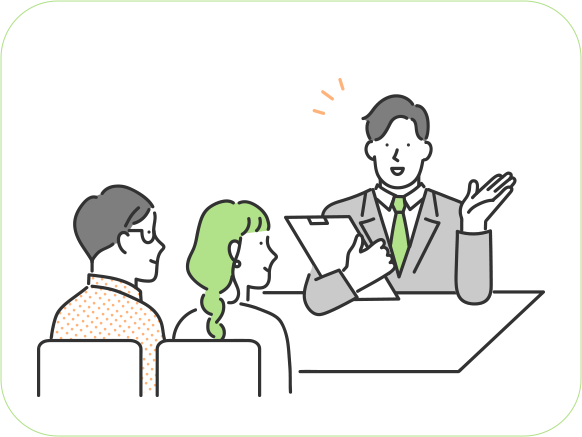 ③ 相談してるイラスト